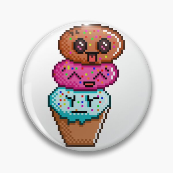 Item preview, Triple Scoop Ice Cream Pixel Art designed and sold by RetroRlx.