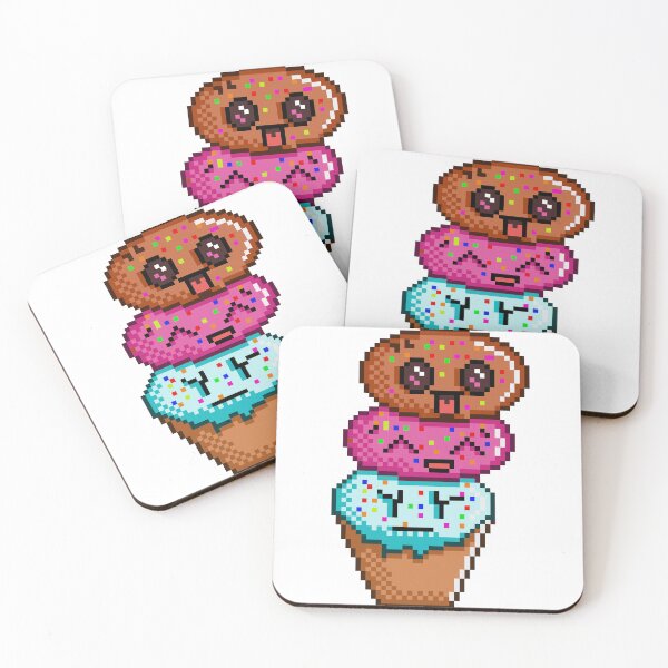 Item preview, Triple Scoop Ice Cream Pixel Art designed and sold by RetroRlx.