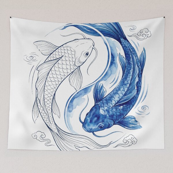 Item preview, Yin-Yang Koi designed and sold by AnimeWaifusX.