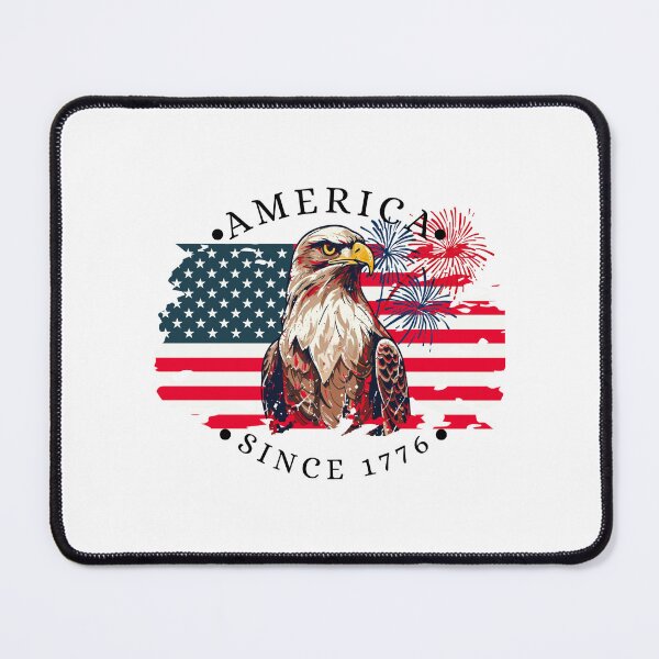Item preview, American Flag Design with Eagle & Fireworks designed and sold by jeweleddesigns.