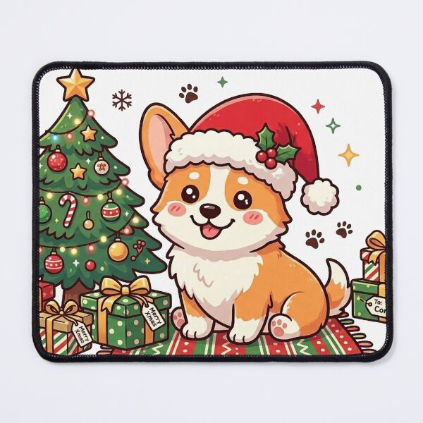 Item preview, Cute Corgi Santa Hat Christmas Tree Shirt, Corgi Xmas Gift Box Tee, Funny Corgi Holiday Gift for Corgi Lovers designed and sold by Wearable Canvas...