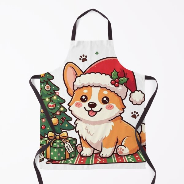 Item preview, Cute Corgi Santa Hat Christmas Tree Shirt, Corgi Xmas Gift Box Tee, Funny Corgi Holiday Gift for Corgi Lovers designed and sold by Wearable Canvas...