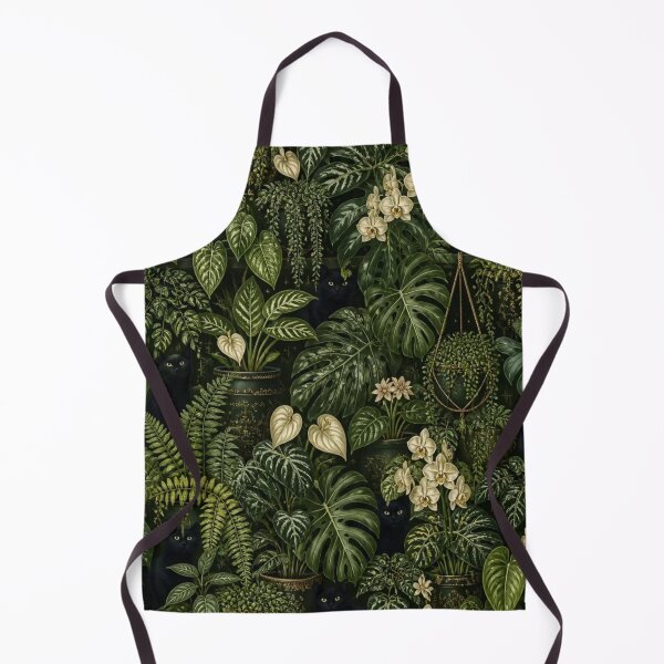 Item preview, Black Cat Botanical Greenhouse Pattern designed and sold by StickyGuys.