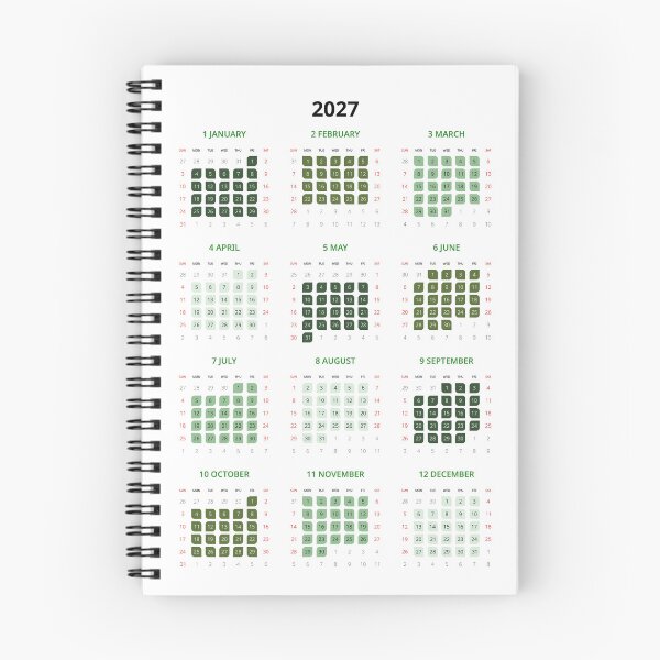Item preview, English 2027 Vertical 3x4 Grid Yearly Calendar Template Minimalist Corporate Annual Wall Planner designed and sold by IuriiVlasenko.