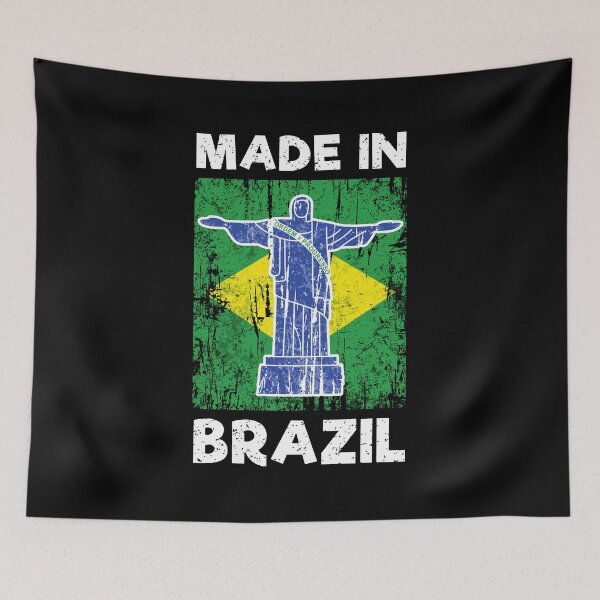 Item preview, Made In Brazil Vintage Distressed Flag Christ The Redeemer Pride designed and sold by Dmetalx Art Apparel.