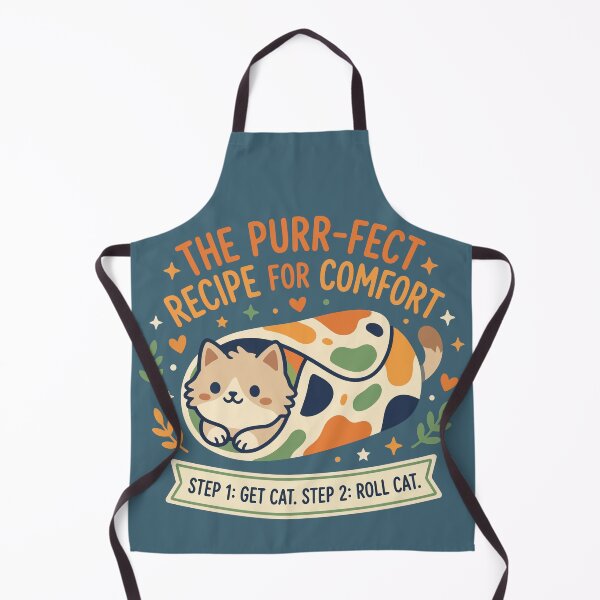 Item preview, Cute Cat Burrito Purrfect Recipe for Comfort designed and sold by Amir Faysal.