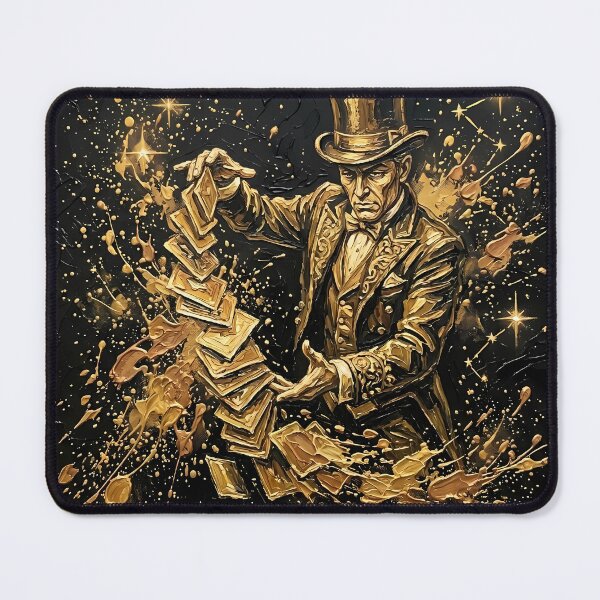 Item preview, Old Money Magician - Golden Card Trick & Vintage Circus Dark Academia Art designed and sold by SupernovaNote.
