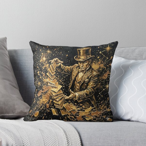 Item preview, Old Money Magician - Golden Card Trick & Vintage Circus Dark Academia Art designed and sold by SupernovaNote.