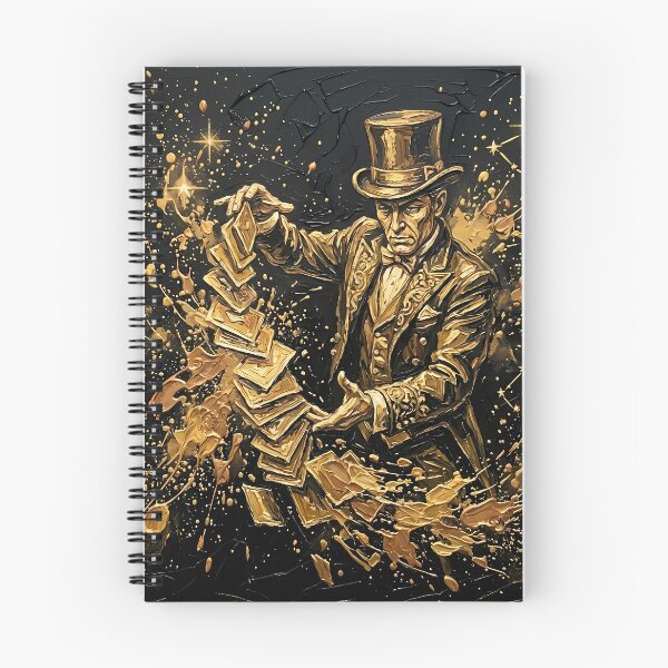Item preview, Old Money Magician - Golden Card Trick & Vintage Circus Dark Academia Art designed and sold by SupernovaNote.