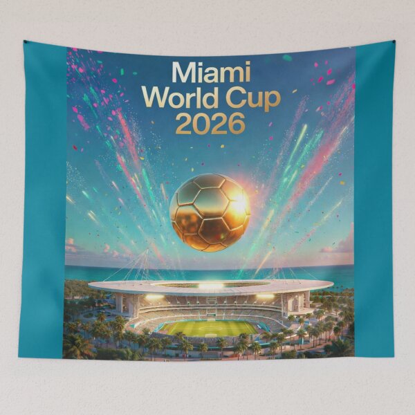 Item preview, Miami World Cup 2026 Soccer Celebration Poster designed and sold by Nexus Space.