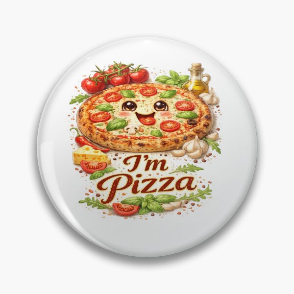 Item preview, I'm Pizza Cute Smiling Margherita designed and sold by RipantinaFantasy .