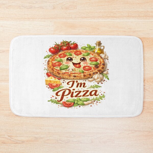 Item preview, I'm Pizza Cute Smiling Margherita designed and sold by RipantinaFantasy .