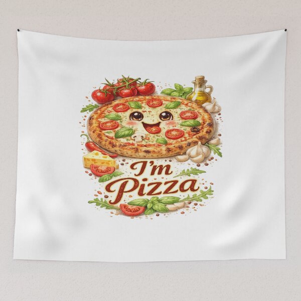 Item preview, I'm Pizza Cute Smiling Margherita designed and sold by RipantinaFantasy .