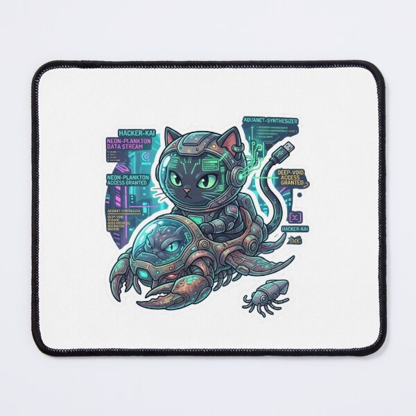 Item preview, Cyberpunk Cat Pilot Mech Submarine Sci-Fi Gamer designed and sold by HICHAMORO.