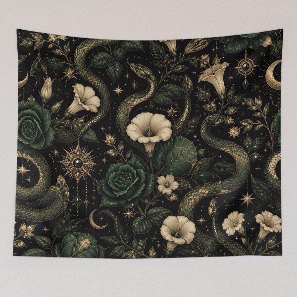 Item preview, Botanical Snake Elegance Pattern designed and sold by StickyGuys.