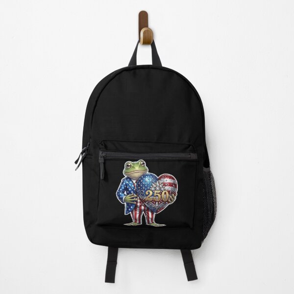 Item preview, 4th of July 2026 Semiquincentennial 250 Years of Freedom Patriotic Cute Frog Uncle Sam Suit USA Flag Heart designed and sold by Basma Designs | Retro, Kawaii Shirts & Stickers.