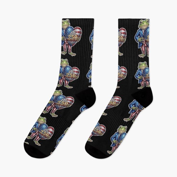 Item preview, 4th of July 2026 Semiquincentennial 250 Years of Freedom Patriotic Cute Frog Uncle Sam Suit USA Flag Heart designed and sold by Basma Designs | Retro, Kawaii Shirts & Stickers.