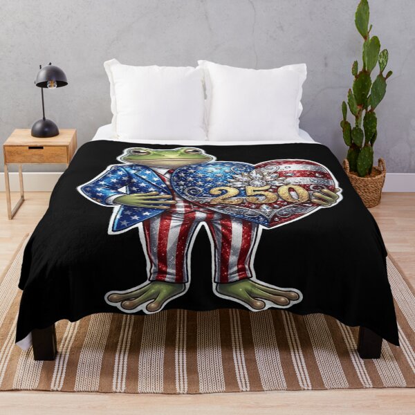 Item preview, 4th of July 2026 Semiquincentennial 250 Years of Freedom Patriotic Cute Frog Uncle Sam Suit USA Flag Heart designed and sold by Basma Designs | Retro, Kawaii Shirts & Stickers.