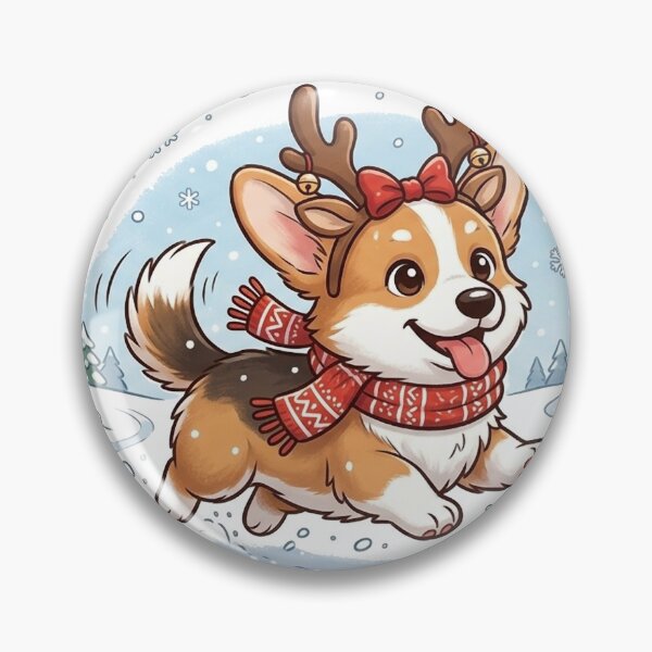 Item preview, Cute Corgi Reindeer Christmas Shirt, Corgi Running in Snow Xmas Tee, Funny Corgi Holiday Gift for Corgi Lovers designed and sold by Wearable Canvas...