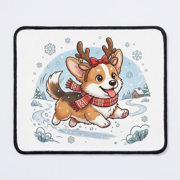 Item preview, Cute Corgi Reindeer Christmas Shirt, Corgi Running in Snow Xmas Tee, Funny Corgi Holiday Gift for Corgi Lovers designed and sold by Wearable Canvas...