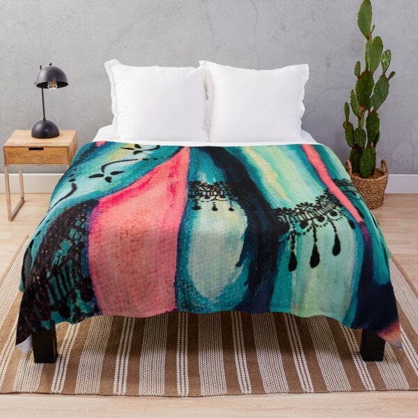 Item preview, turquoise, pink and black lace painting designed and sold by zoki55.
