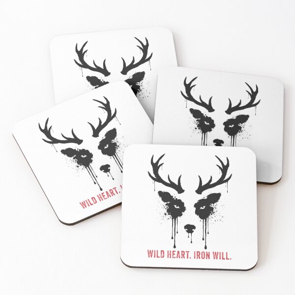 Item preview, Bleed Wild Stag Ink Drip Dark Wildlife Art designed and sold by cabana.space.