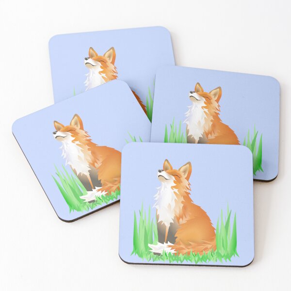 Item preview, Contented Fox with white background designed and sold by Adamo-illustration.