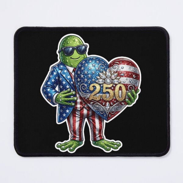 Item preview, 4th of July 2026 Quarter Semiquincentennial 250 Years of Freedom Patriotic Cute Pickle USA Flag Sunglasses designed and sold by Basma Designs | Funny Shirts, Stickers & Mugs.