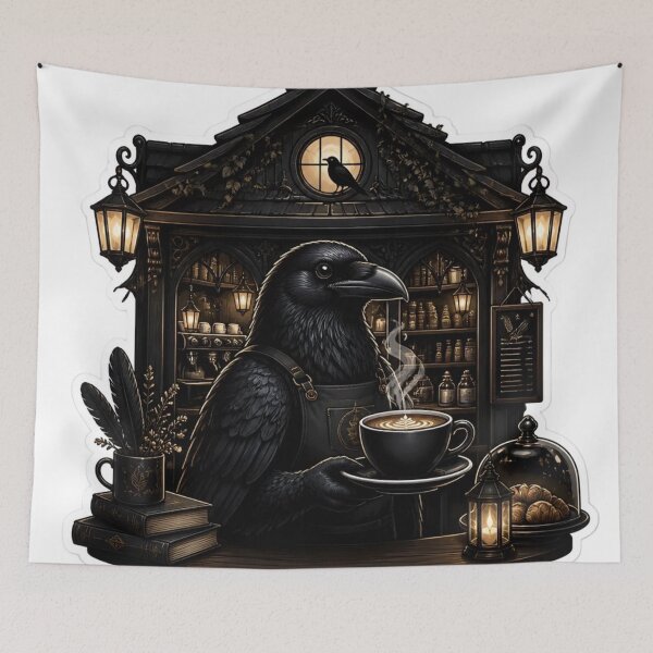 Item preview, Raven Café After Midnight designed and sold by StickyGuys.