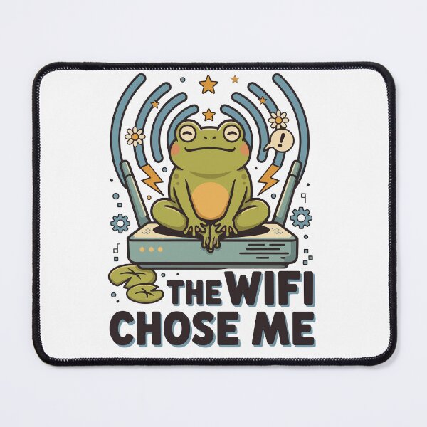 Item preview, The WiFi Chose Me Cute Frog designed and sold by CutePawCreation.