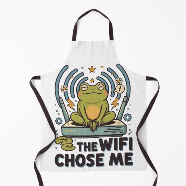 Item preview, The WiFi Chose Me Cute Frog designed and sold by CutePawCreation.