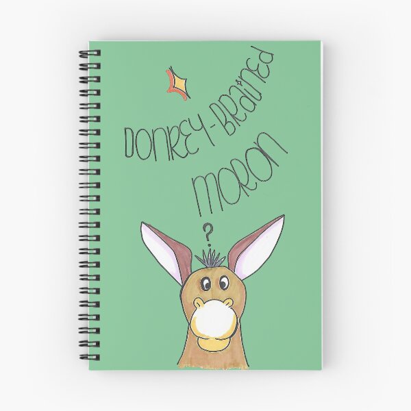 Item preview, Donkey Brained Moron - Hand Drawn Gold Donkey designed and sold by AJPrettyObscene.