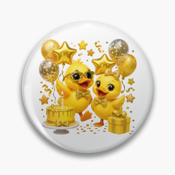 Item preview, Golden Glitter Duck Birthday Celebration | Cute Yellow Duck Party Design designed and sold by Celebrate & Sparkle.