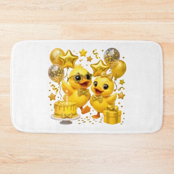 Item preview, Golden Glitter Duck Birthday Celebration | Cute Yellow Duck Party Design designed and sold by Celebrate & Sparkle.