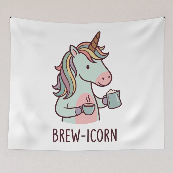 Item preview, Cute Barista Unicorn designed and sold by Amir Faysal.