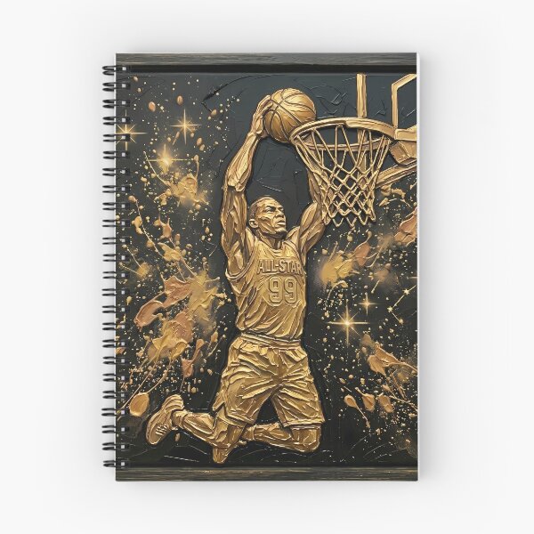 Item preview, Golden Slam Dunk - All-Star Basketball Player & Luxury Impasto Sports Art designed and sold by SupernovaNote.