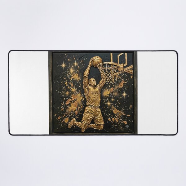 Item preview, Golden Slam Dunk - All-Star Basketball Player & Luxury Impasto Sports Art designed and sold by SupernovaNote.