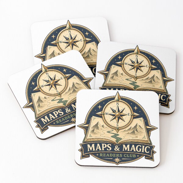 Item preview, Maps & Magic Readers Club – Fantasy Book Lover Compass Badge designed and sold by Digital Culture Studio.