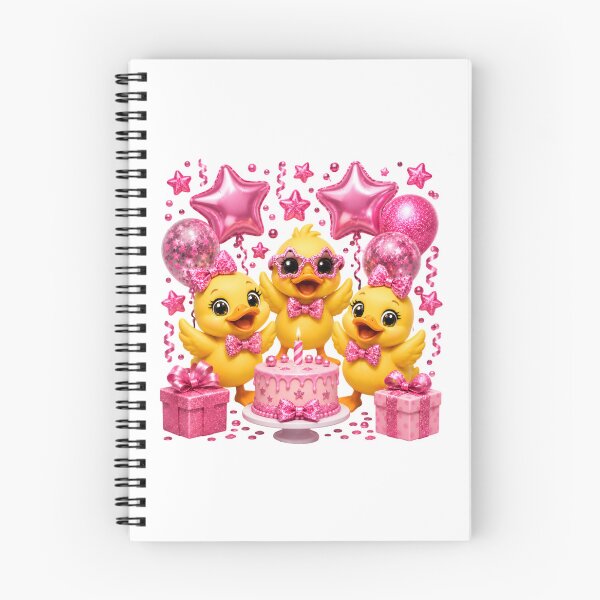 Item preview, Cute Pink Ducklings Birthday Party Cake & Balloons Kawaii Celebration Design designed and sold by Celebrate & Sparkle.