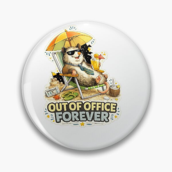Item preview, Out Of Office Forever – Funny Vacation Possum Meme T-Shirt designed and sold by NarpLTD.