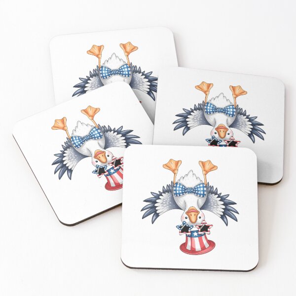 Item preview, Funny Patriotic Goose with Star Sunglasses – Upside Down USA Bird Cartoon designed and sold by Celebrate & Sparkle.