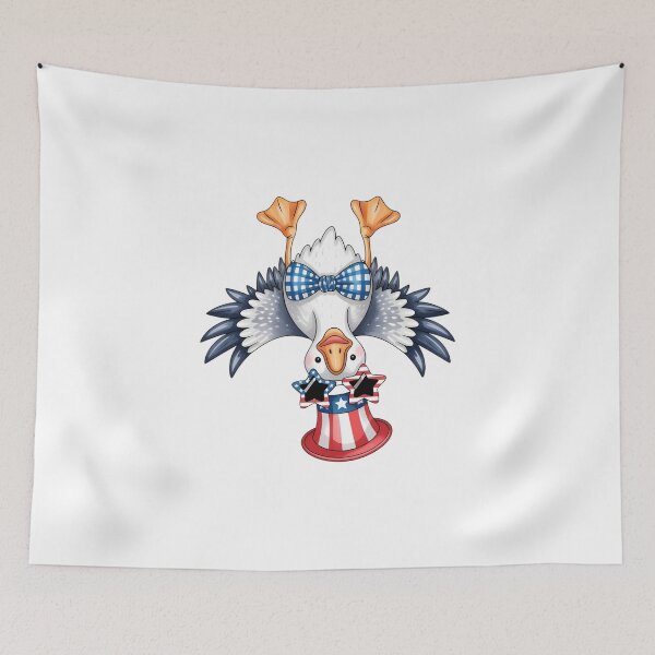 Item preview, Funny Patriotic Goose with Star Sunglasses – Upside Down USA Bird Cartoon designed and sold by Celebrate & Sparkle.