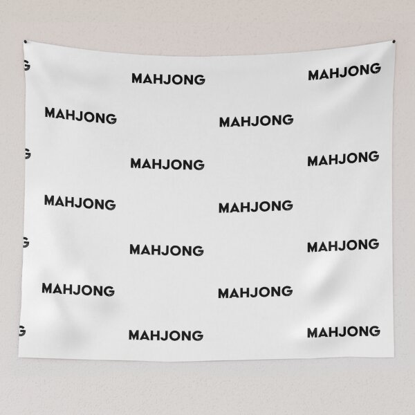 Item preview, Mahjong is Life - black text designed and sold by vickeyweiss.