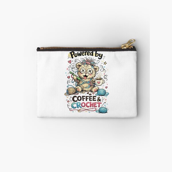 Item preview, Powered by Coffee and Crochet | Funny Crochet Lover Caffeine Crafter Design designed and sold by EverStitchStudio ★★★★★.
