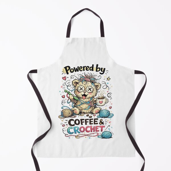 Item preview, Powered by Coffee and Crochet | Funny Crochet Lover Caffeine Crafter Design designed and sold by EverStitchStudio ★★★★★.
