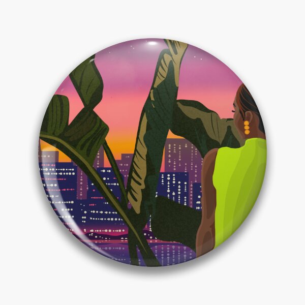 Item preview, Tropical Miami Girl Up All Night Cityscape designed and sold by Karla Star.