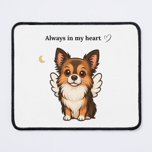 Item preview, Cute Angel Dog | Always In My Heart Pet Memorial Art designed and sold by lunadesignsmoon.