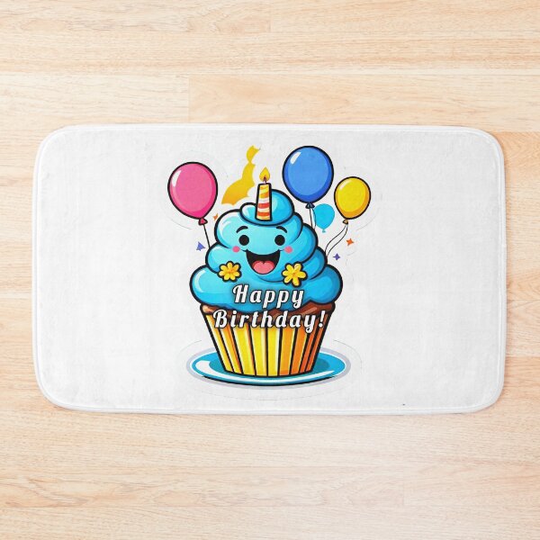 Item preview, Cute Cupcake with Balloons for a Happy Birthday Greeting Card. designed and sold by Giulivo Store Graphic.