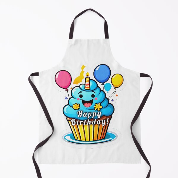 Item preview, Cute Cupcake with Balloons for a Happy Birthday Greeting Card. designed and sold by Giulivo Store Graphic.