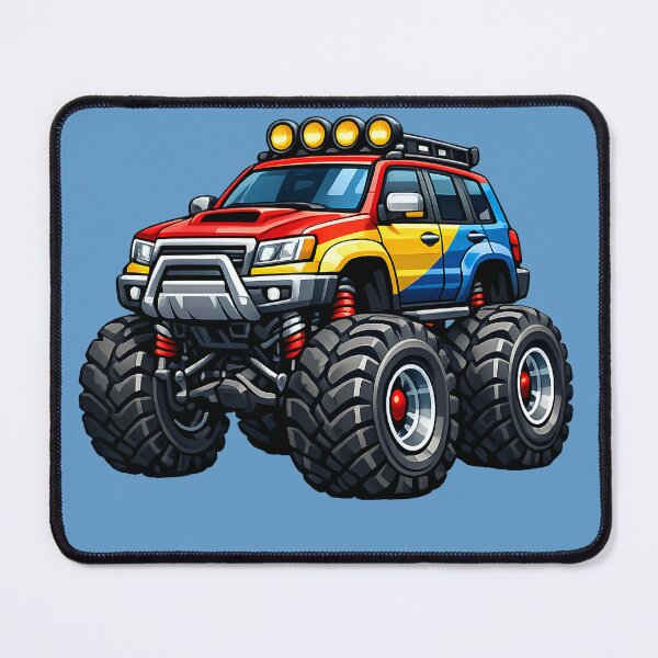 Item preview, Colorful Monster Truck SUV Cartoon Illustration designed and sold by digitalbob60.